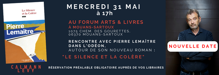 Rencontre avec Pierre Lemaitre dans votre librairie Forum Arts & Livres le 8 Mars 2023