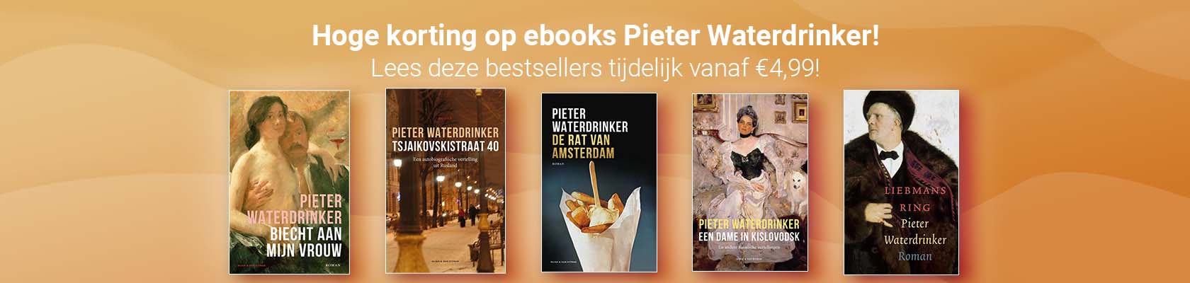 Hoge korting op ebooks Pieter Waterdrinker