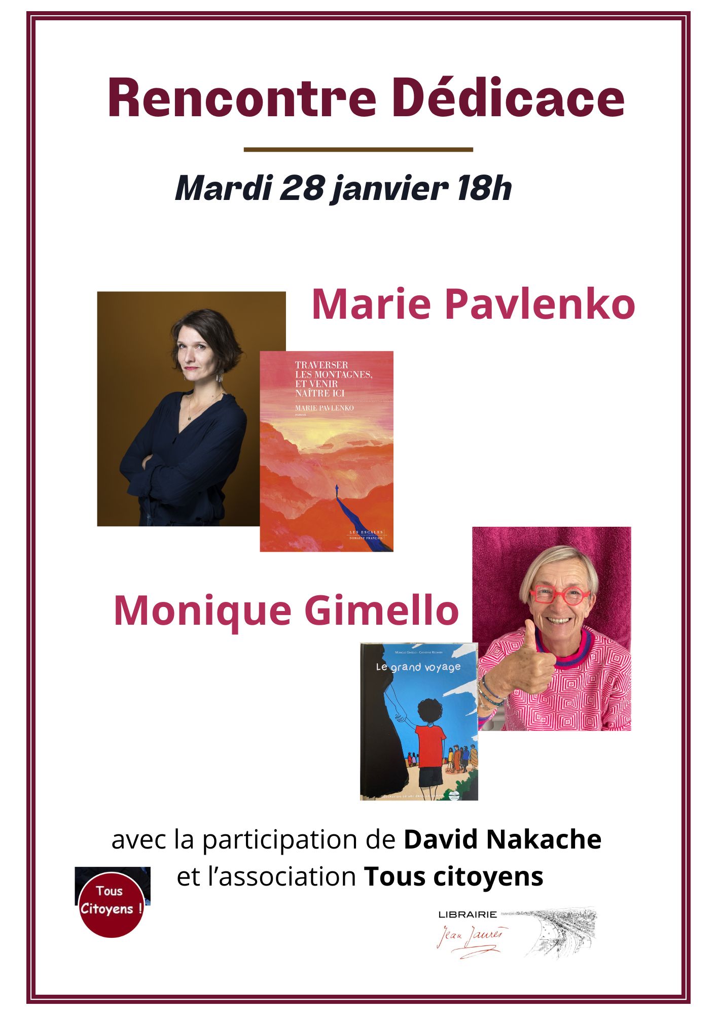 Visuel événement Rencontre - Dédicace Marie Pavlenko et Monique Gimello