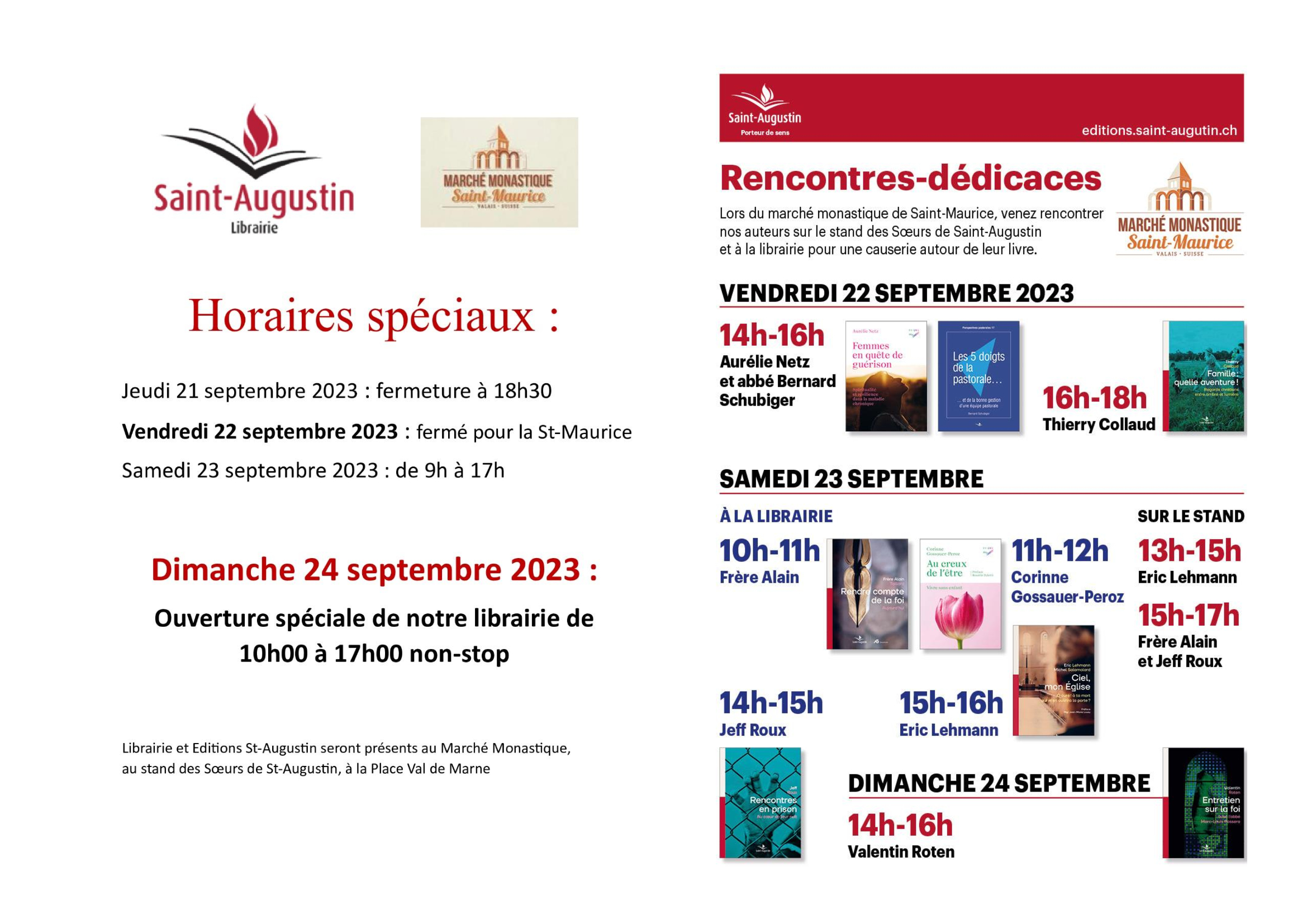 Horaires spÃ©ciaux