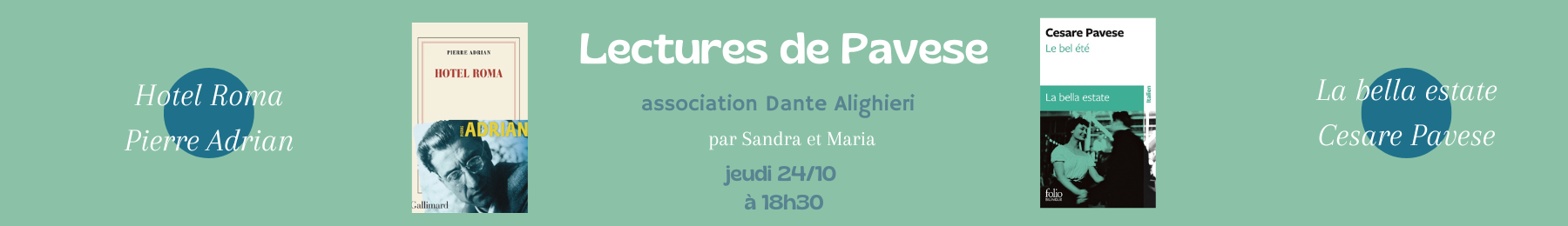 Lectures de Pavese avec l'association Dante Alighieri