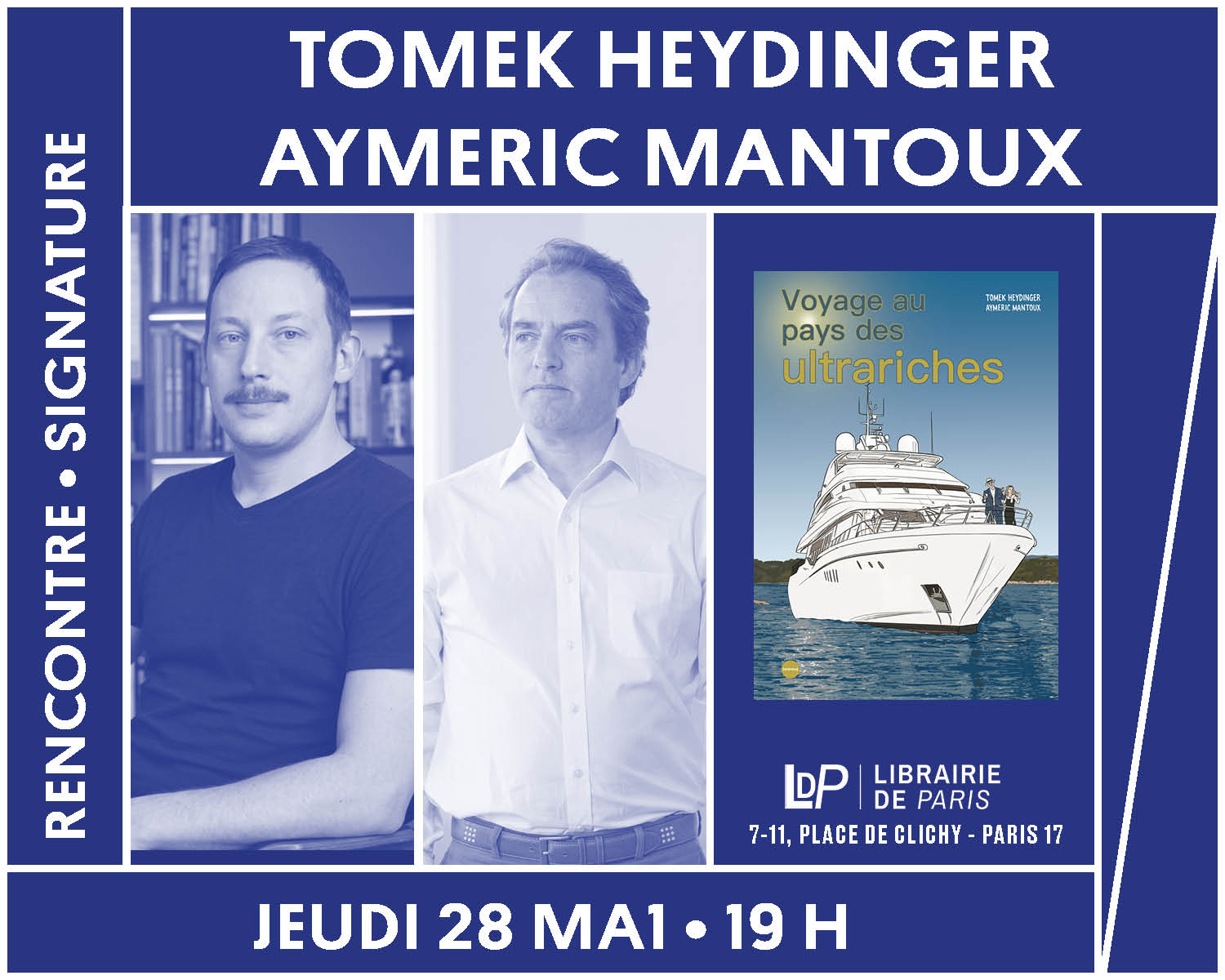 Tomek Heydinger et Aymeric Mantoux présentent leur roman graphique « Voyage au pays des ultrariches »