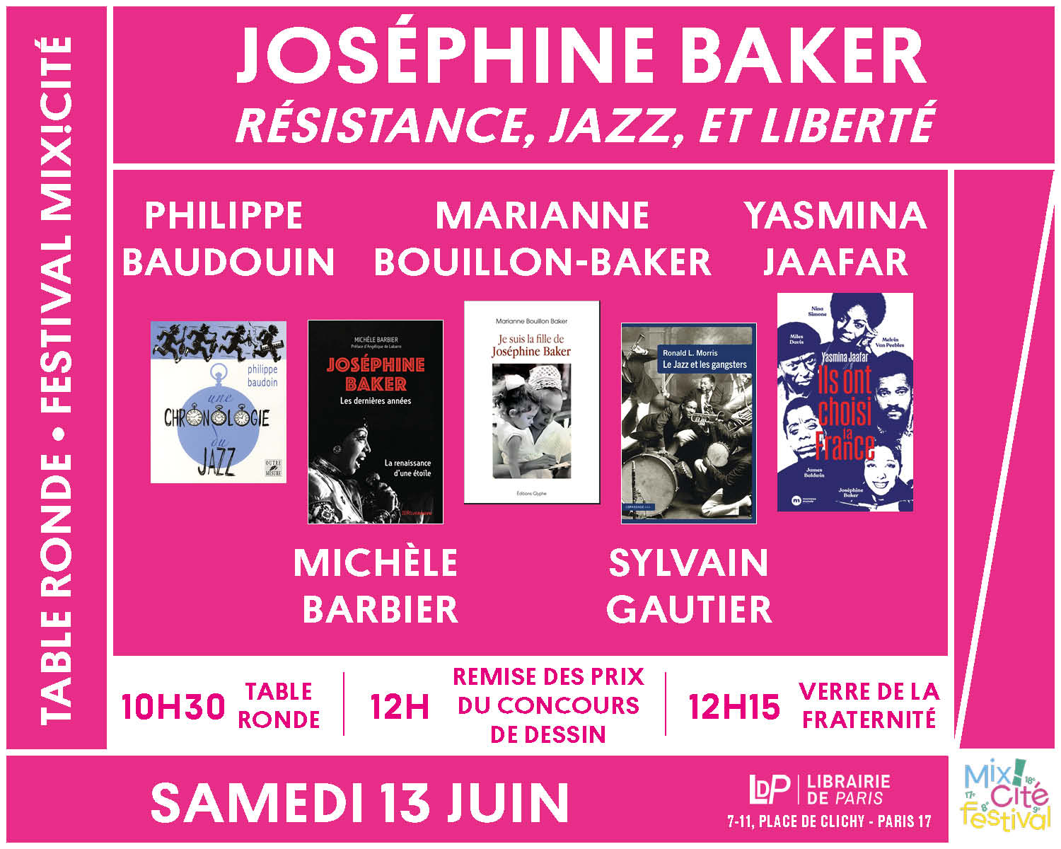 Festival Mix!Cité : Table Ronde autour de « Joséphine Baker, Jazz, résilience et liberté »