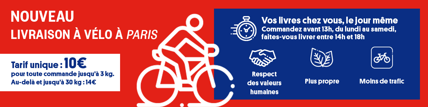 Vos livres chez vous dans la journée grâce à la livraison à vélo