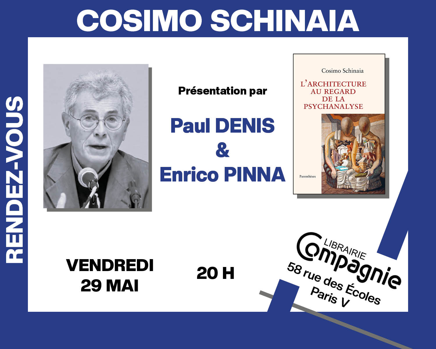 Le psychiatre et psychanalyste Cosimo Schinaia présente « L'Architecture au regard de la psychanalyse »