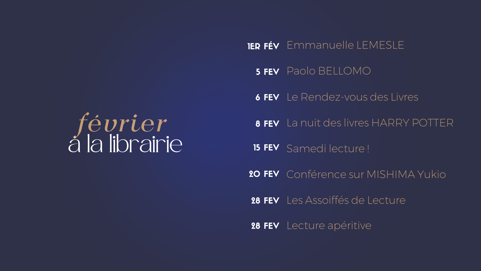 agenda février