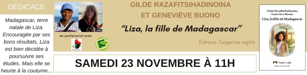 Dédicace avec Gilde Razafitsihadinoina et Geneviève Buono