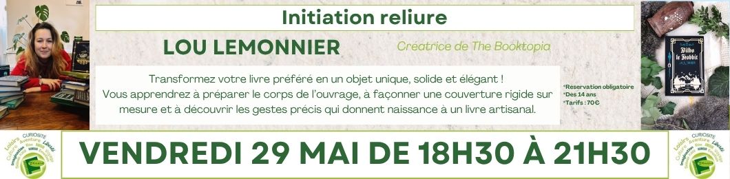 Atelier reliure et jaspage avec The Booktopia