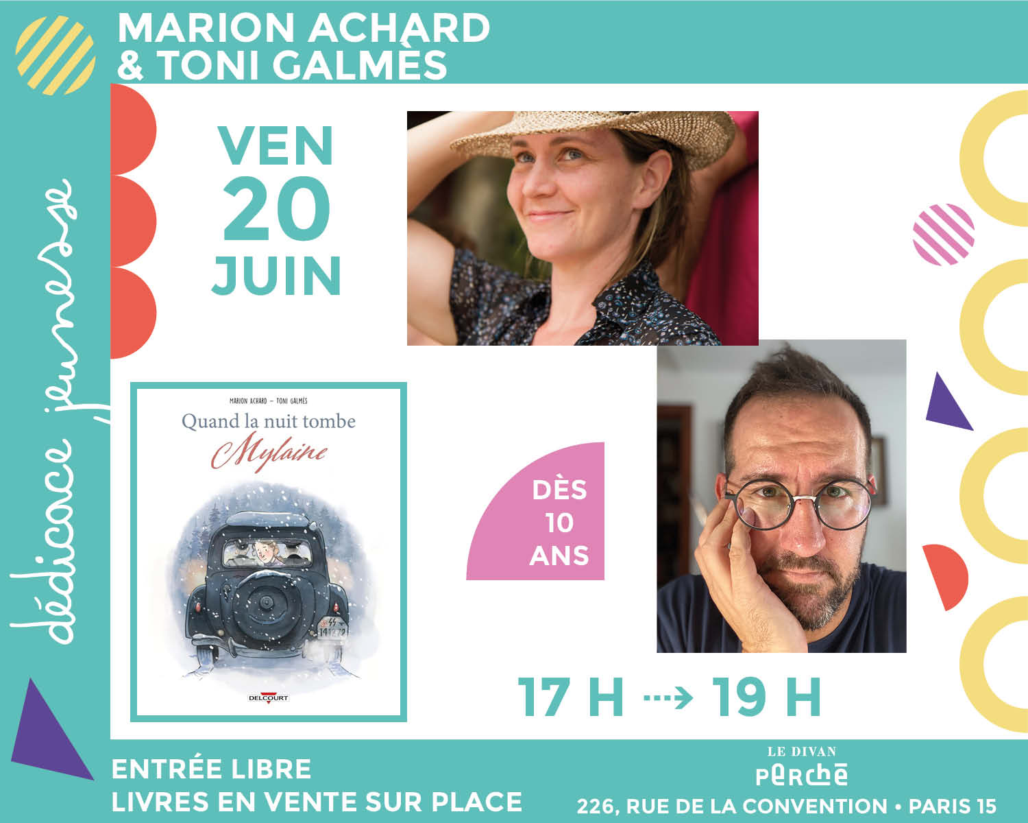 Marion ACHARD et TONI GALMES dédicacent leur bande déssinée « Quand la Nuit tombe-Mylaine »