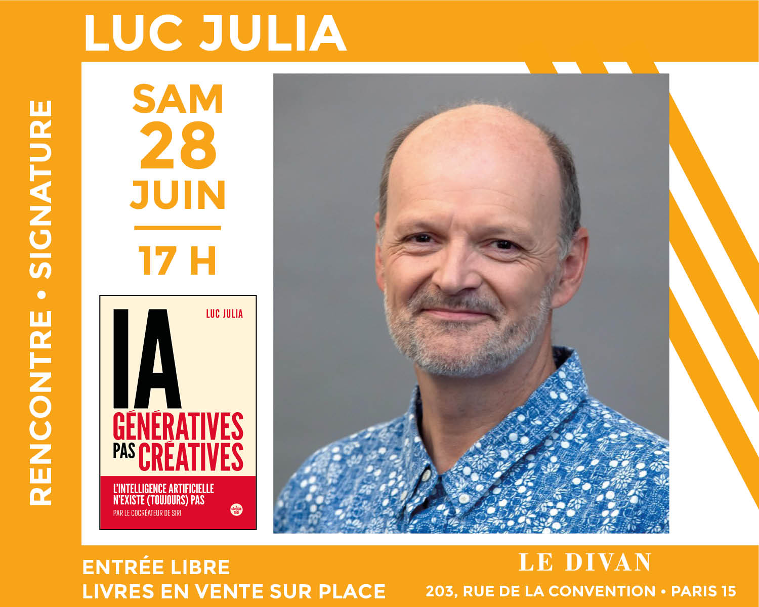 Luc Julia présente « IA génératives, pas créatives : L'intelligence artificielle n'existe (toujours) pas »