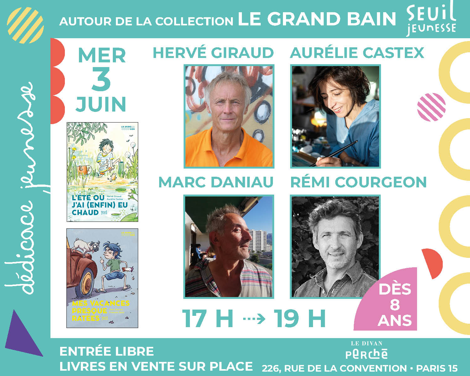 Jeunesse : Hervé Giraud, Aurélie Castex, Rémi Courgeon et Marc Daniau