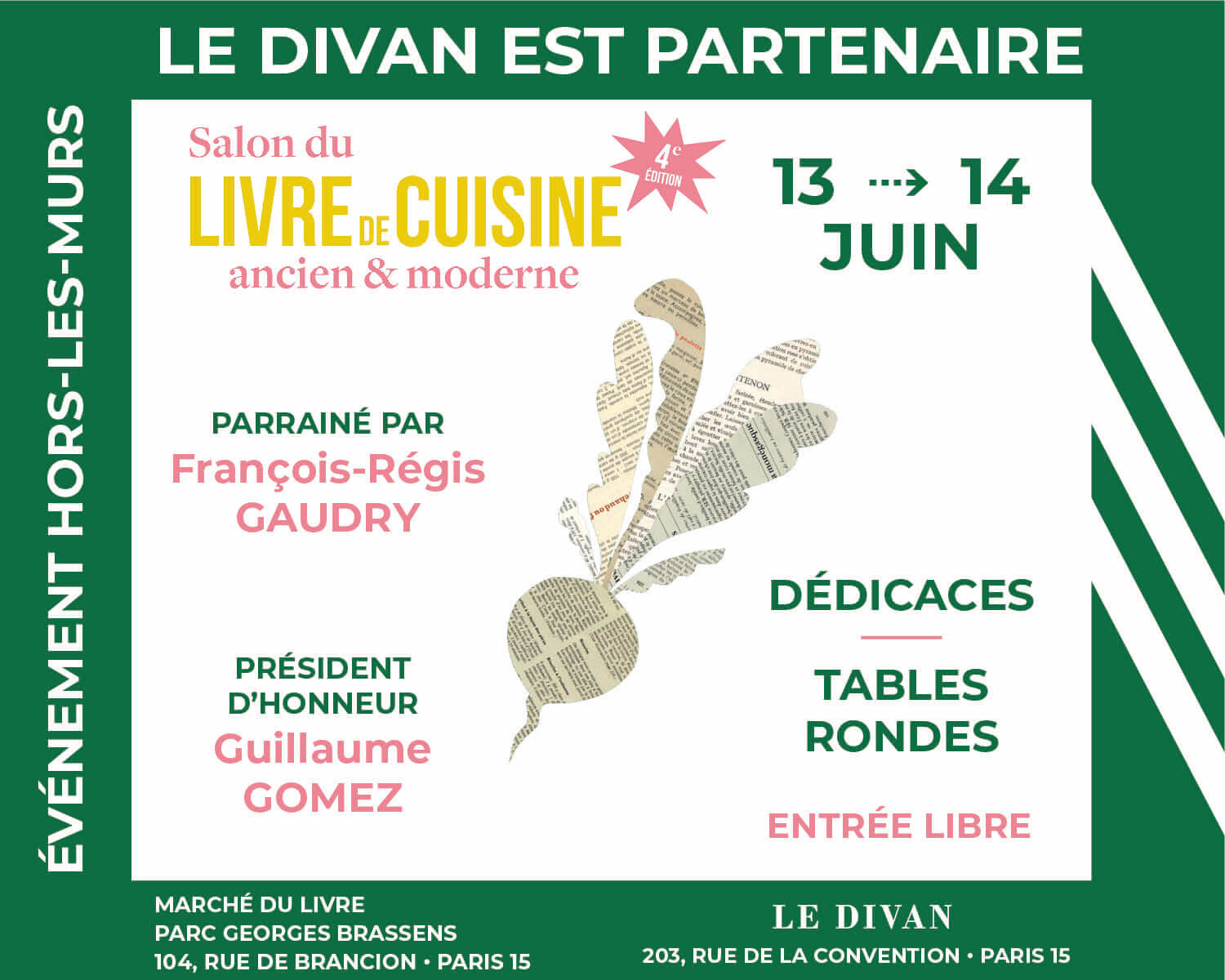 Salon du livre de cuisine sous le parrainage de François-Régis Gaudry !