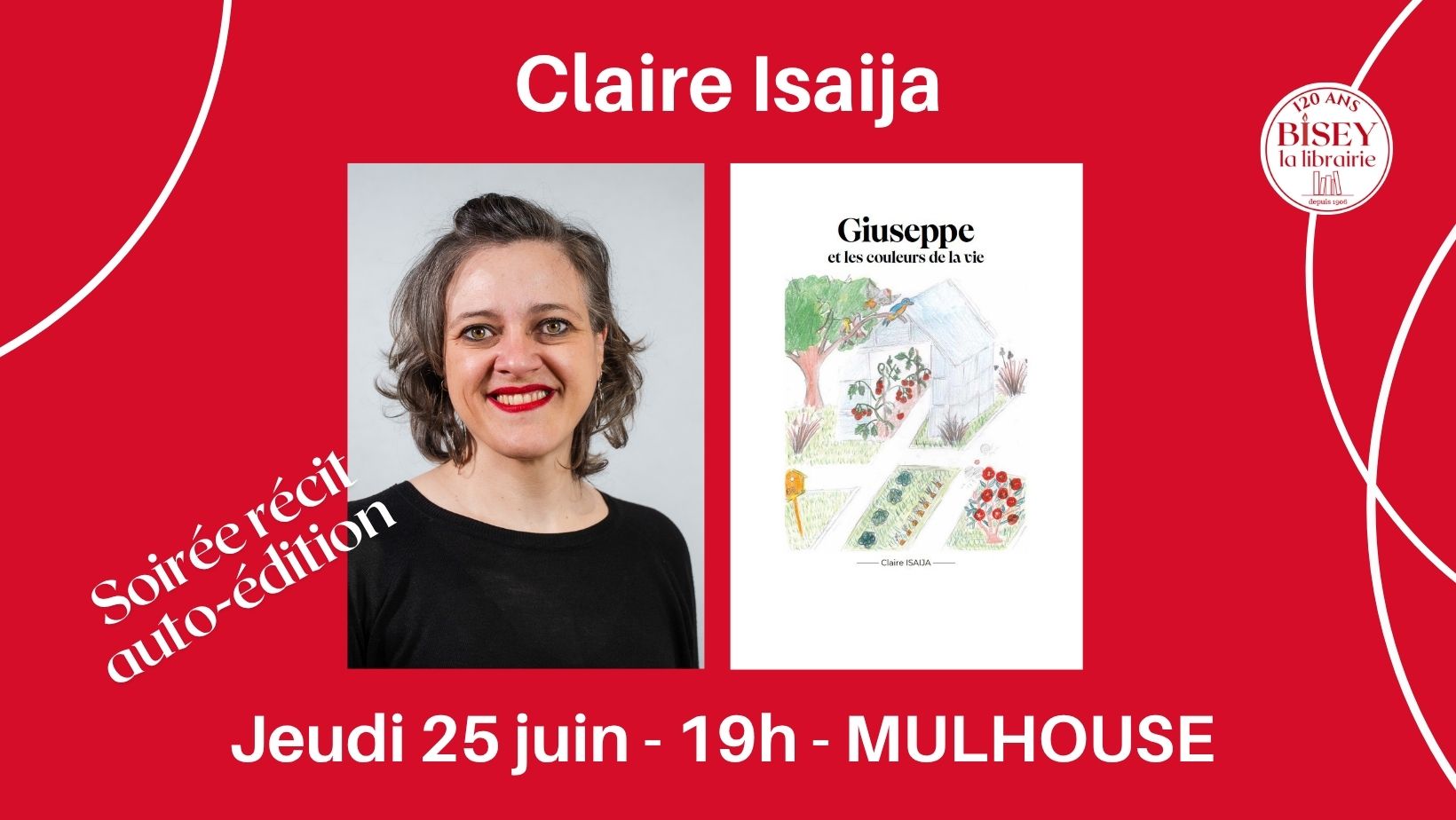 Soirée récit - auto-édition avec Claire Isaija - Giuseppe et Les couleurs de vie