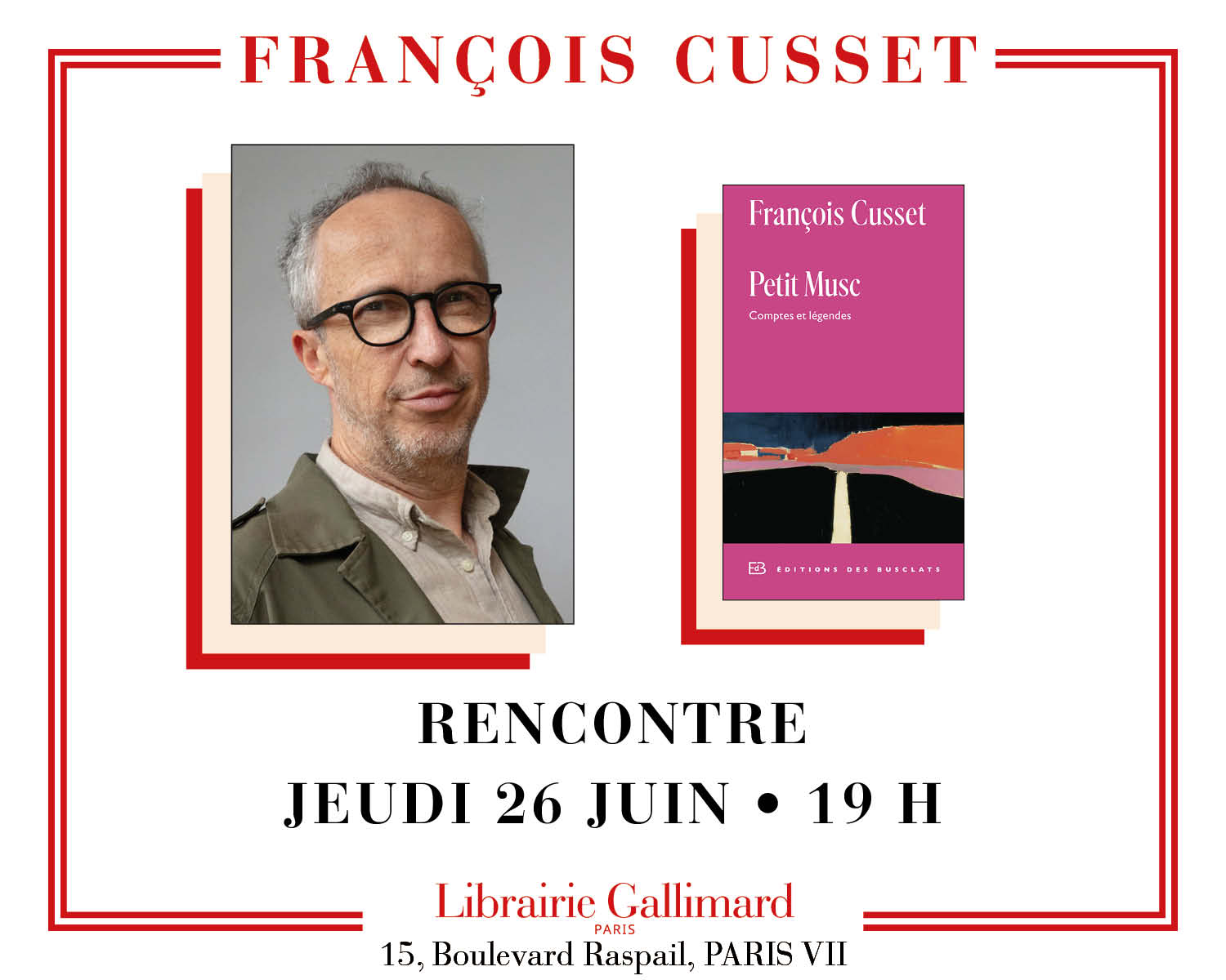 François Cusset présente son récit drolatique  « Petit Musc : Comptes et légendes »