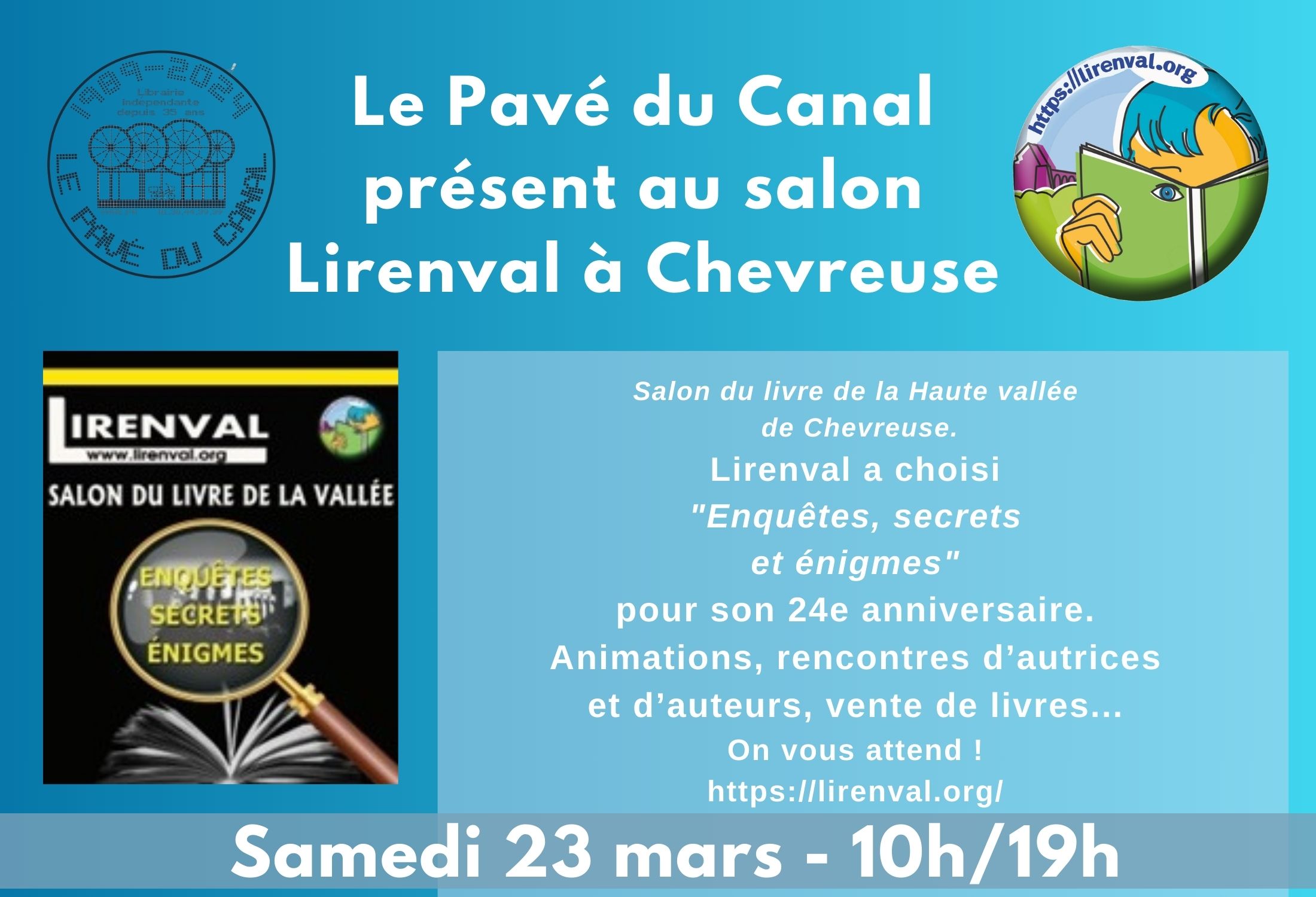 Librairie Le Pav du Canal Salon Lirenval Chevreuse