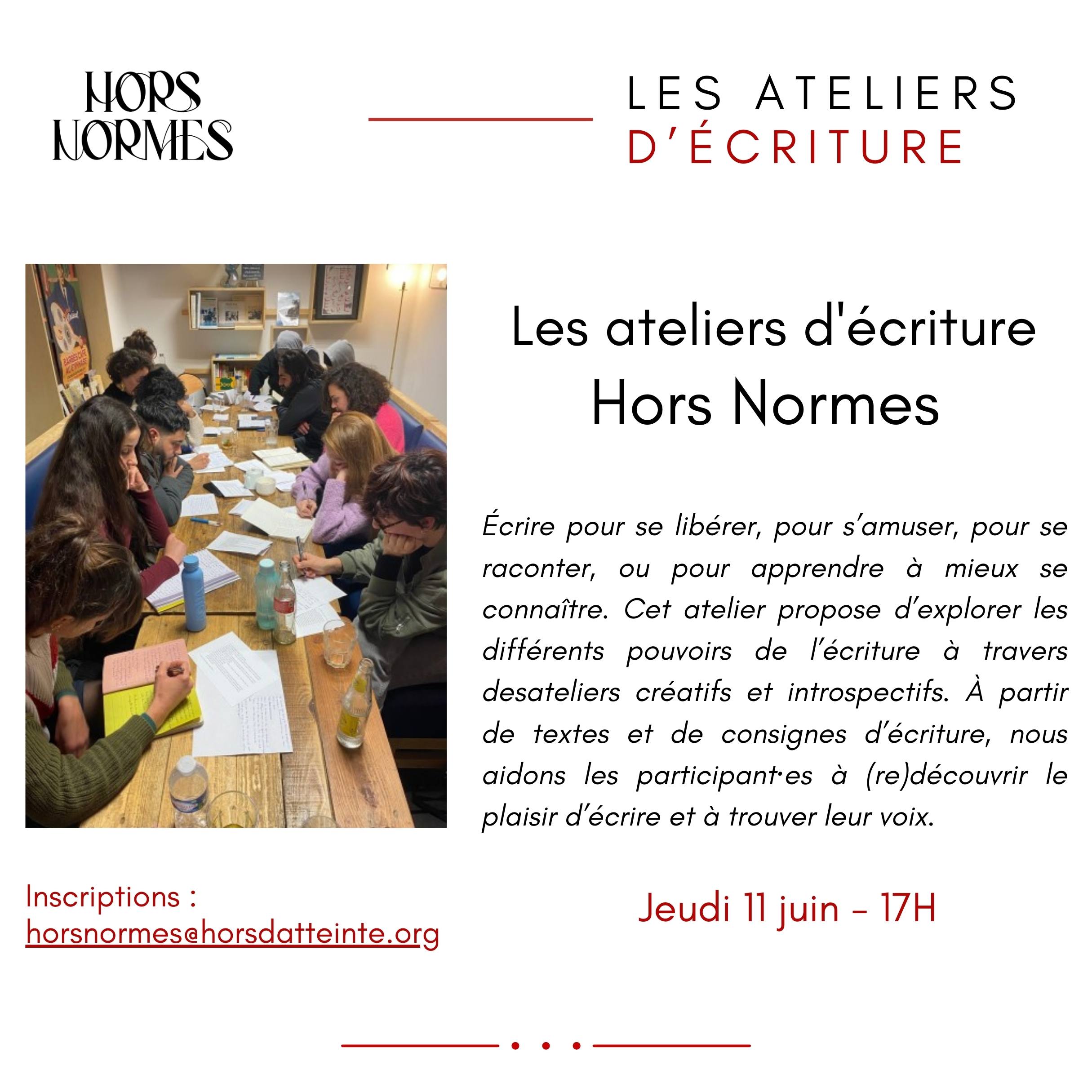 Atelier d'écriture Hors Normes