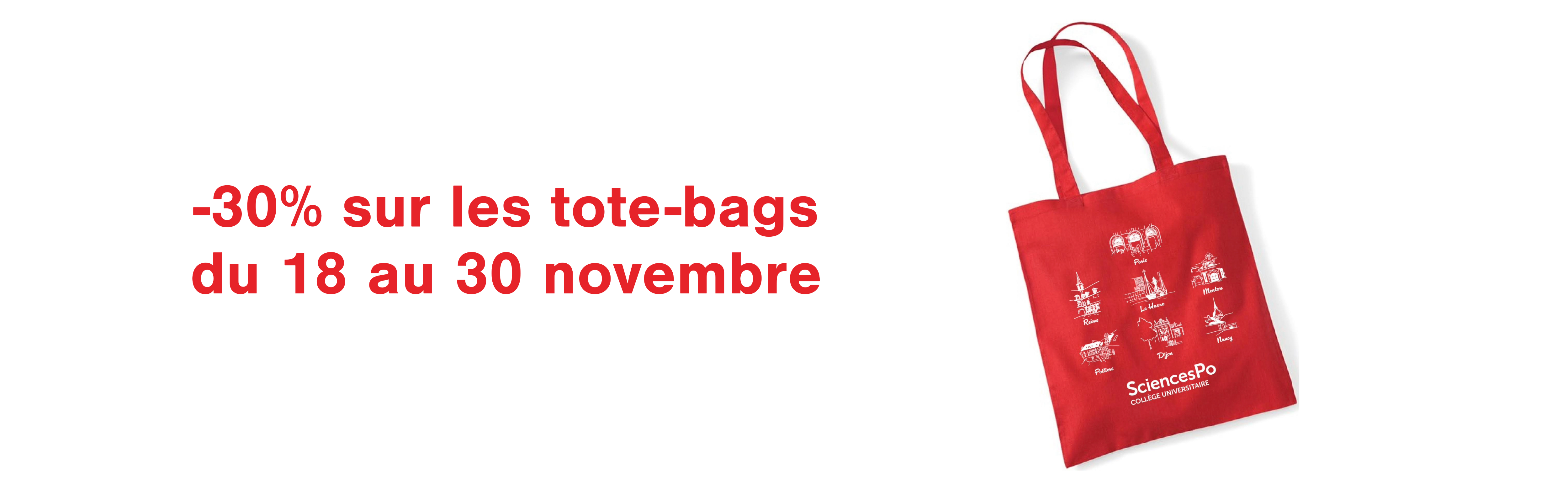 Tote bags Sciences Po promotion 2024