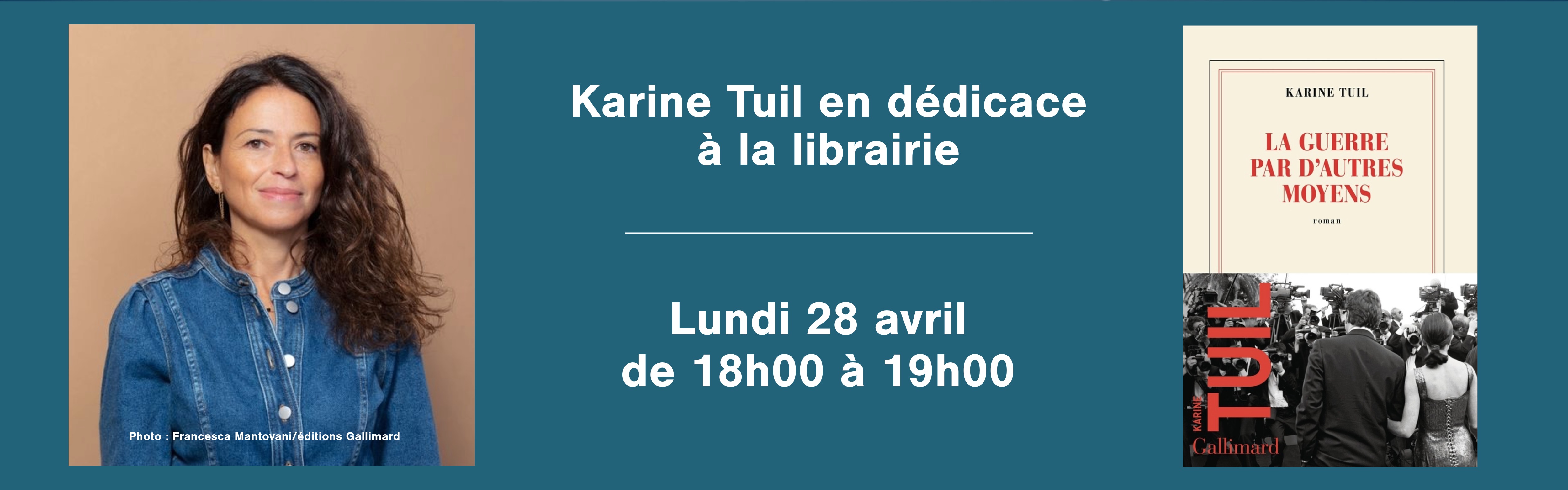 Karine Tuil en dédicace à la librairie