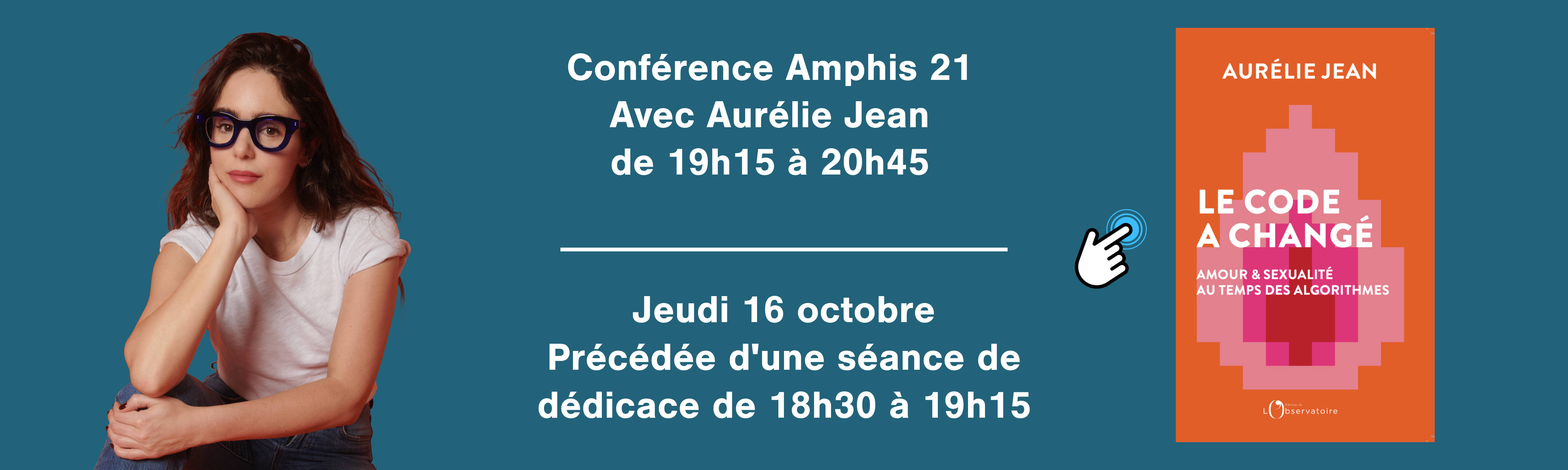 Conférence avec Aurélie Jean précédée d'une séance de dédicace