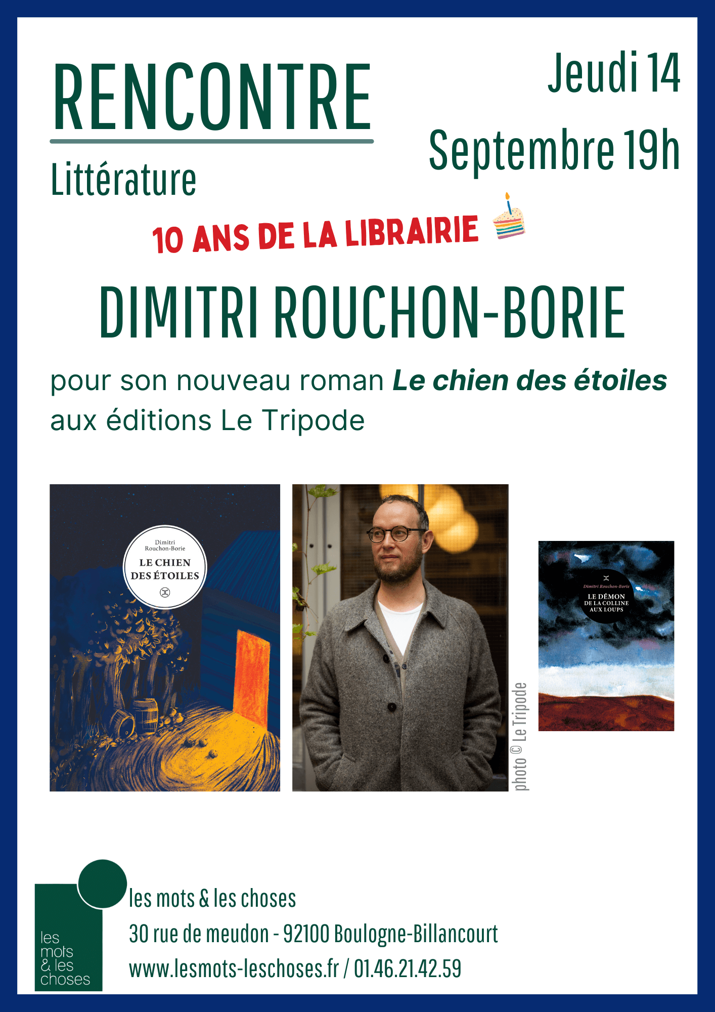 Rencontre avec Dimitri Rouchon-Borie, pour 'Le démon de la colline aux loups',  Prix Première 2021 