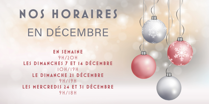 Horaires décembre