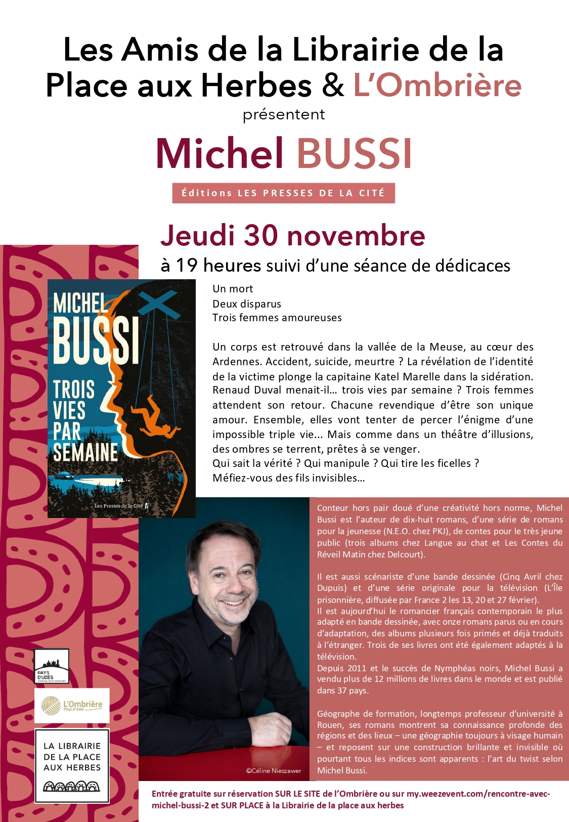 Librairie de la Place aux Herbes - Conférence Michel Bussi