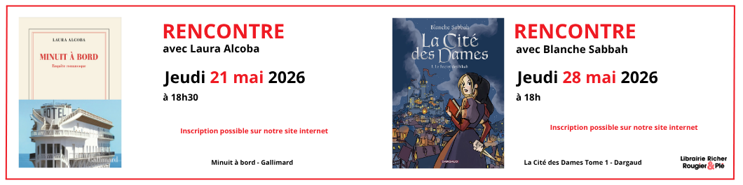 Événements à venir à la librairie Richer
