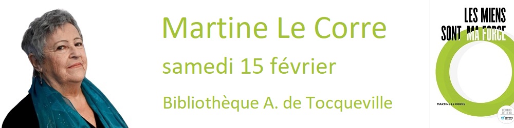 Martine le Corre à la bibliothèque A. de Tocqueville le 15 février