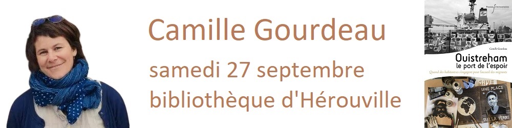 Camille Gourdeau à la bibliothèque d'Hérouville le 27 septembre