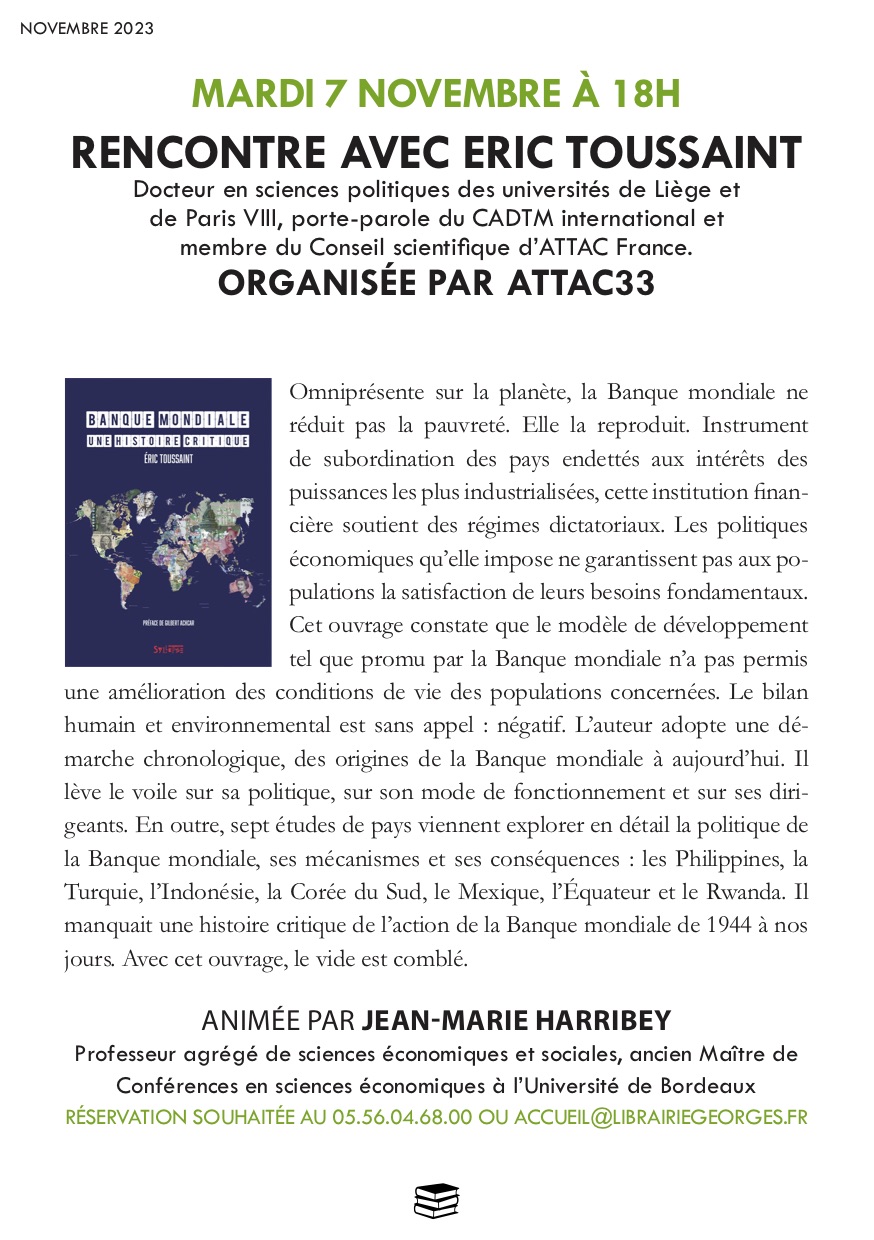 Visuel événement Banque mondiale une histoire critique
