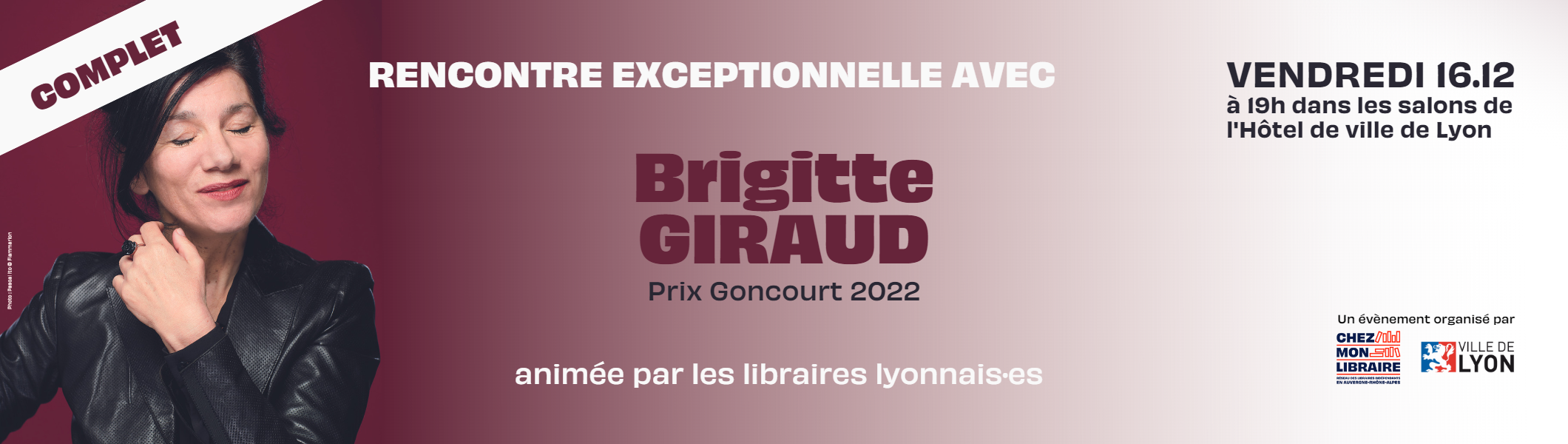 Rencontre exceptionnelle avec Brigitte Giraud le 16 décembre à Lyon !