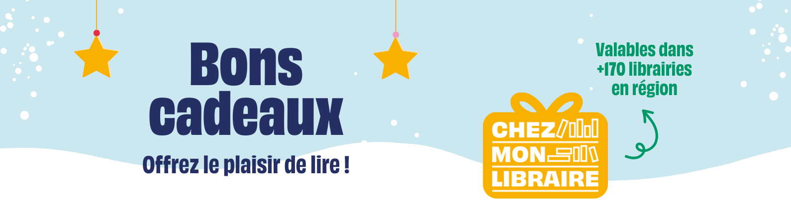 Offrez des bons cadeaux Chez mon libraire pour Noël !