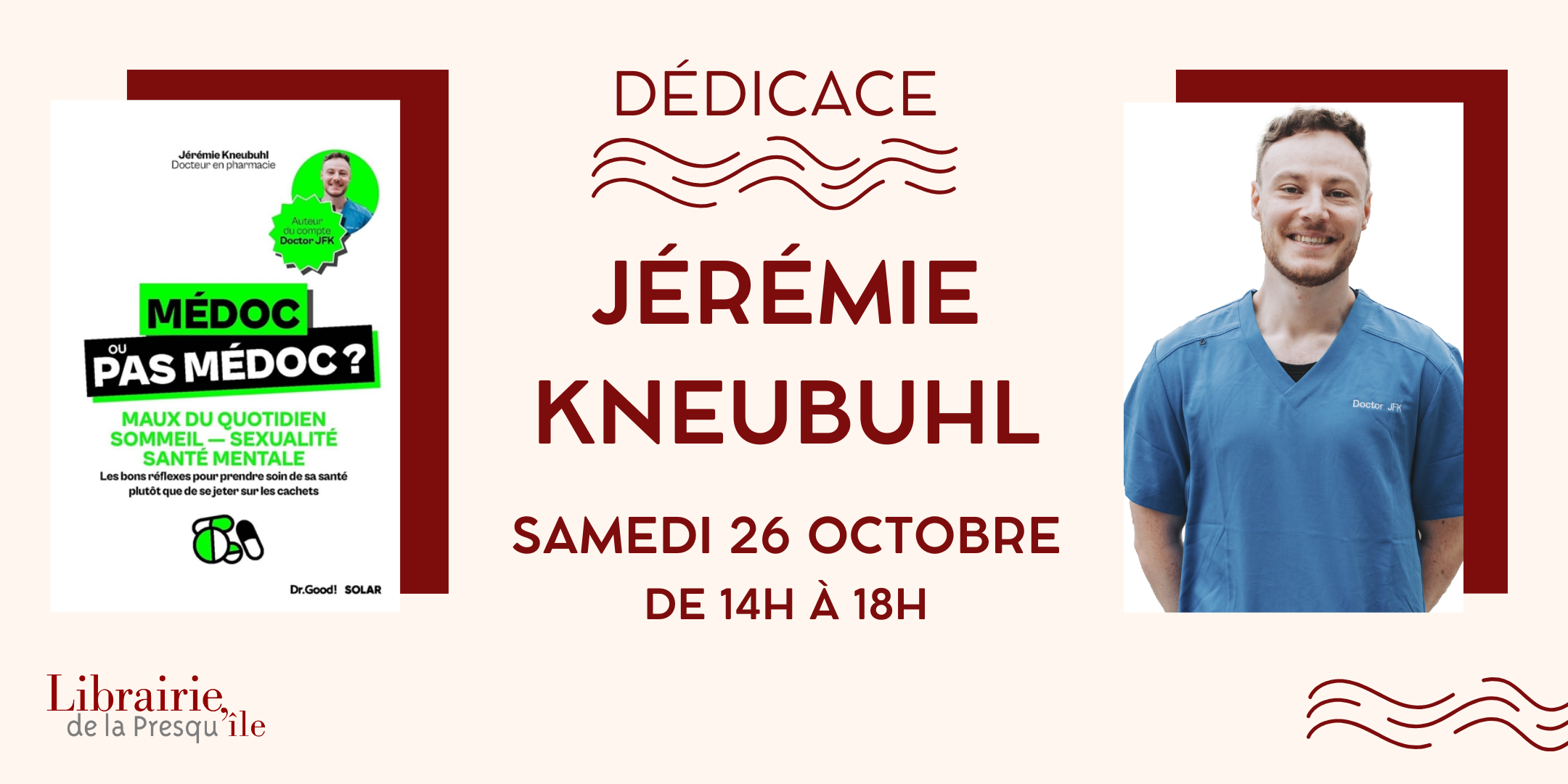 Dédicace avec Jérémie Kneubuhl le 26 octobre 2024