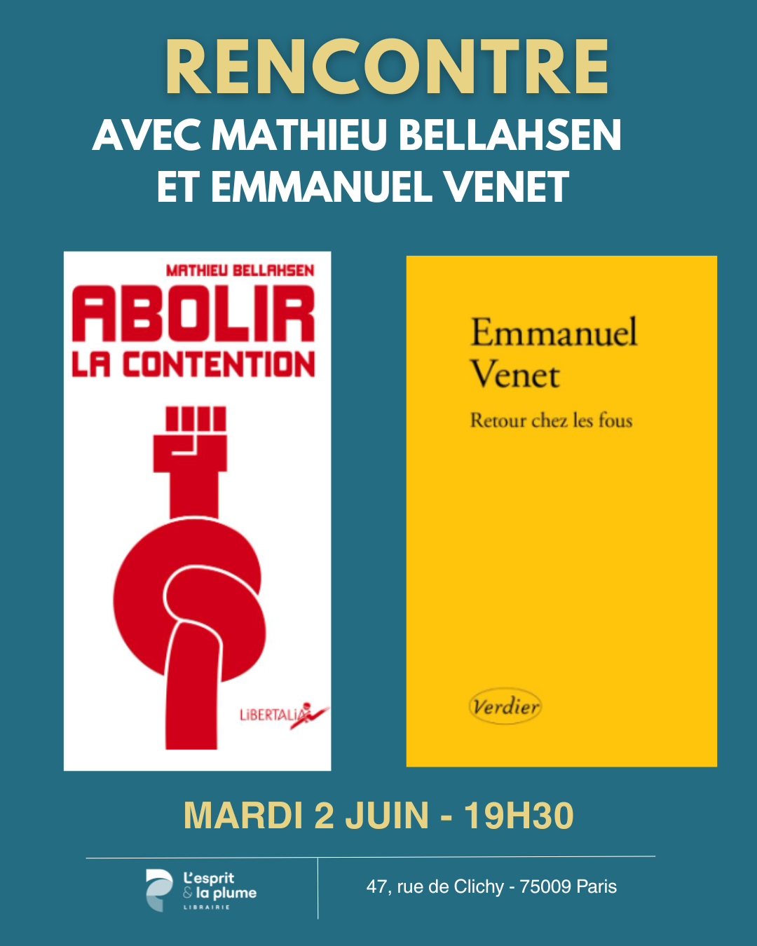 Rencontre avec les psychiatres Mathieu Bellahsen et Emmanuel Venet